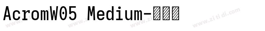 AcromW05 Medium字体转换 AcromW05 Medium字体转换